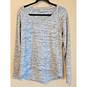 Athleta Womens Shirt XS Gray Heather Long Sleeve Stretchy Thumb Hole Top